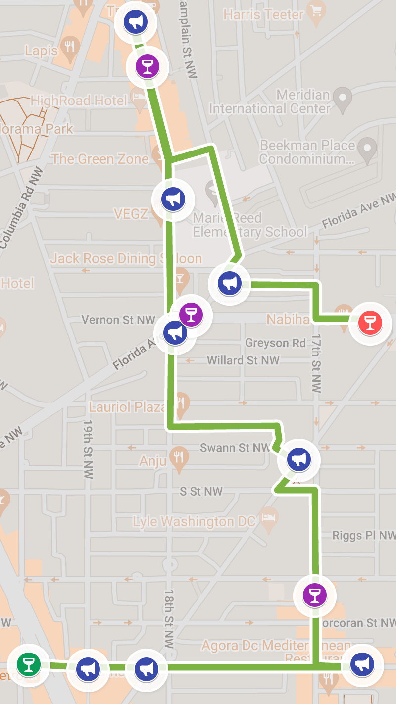 First Tour &&nbsp;Route