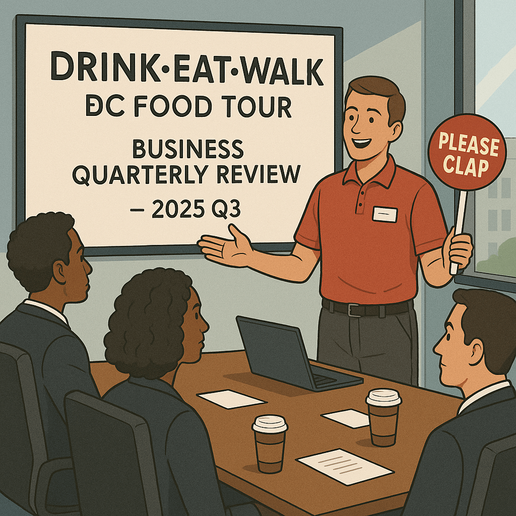 Drink•Eat•Walk DC Food Tour Business Quarterly Review — 2025&nbsp;Q3